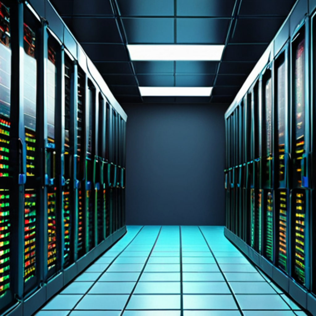 **Image Prompt:**  Database upgrade progress bar filling, server racks in background, binary code overlay, concept of digital transformation, vibrant tech colors.