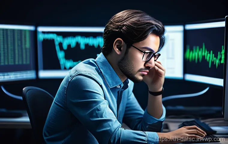 데이터베이스 성능 테스트 자동화 도구 - **Prompt:** A frustrated young male software developer, dressed in smart casual attire (jeans and a ...